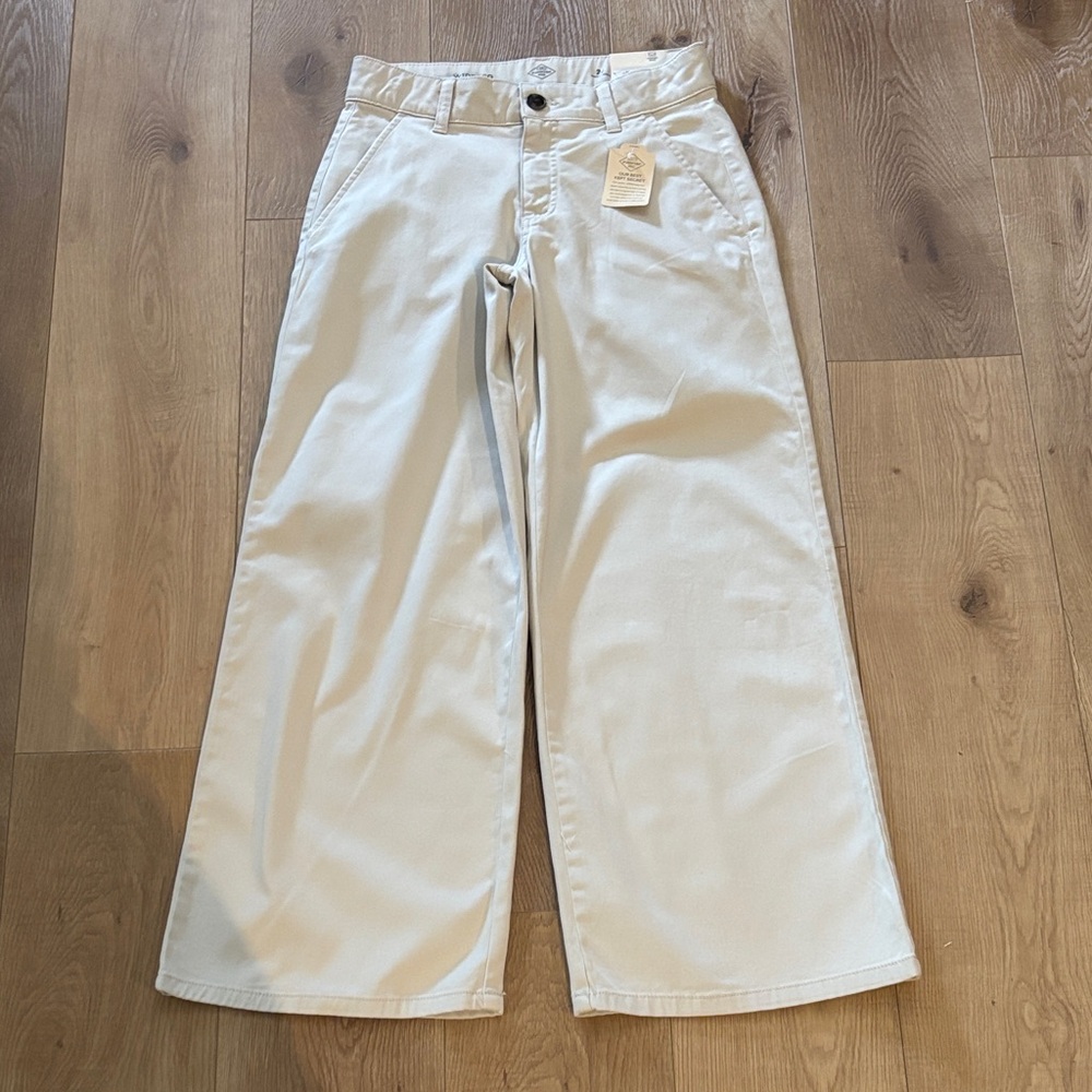 St. John's Bay Women's Khaki Wide Leg Pants - Size 2P